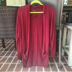 Deep Red Cardigan